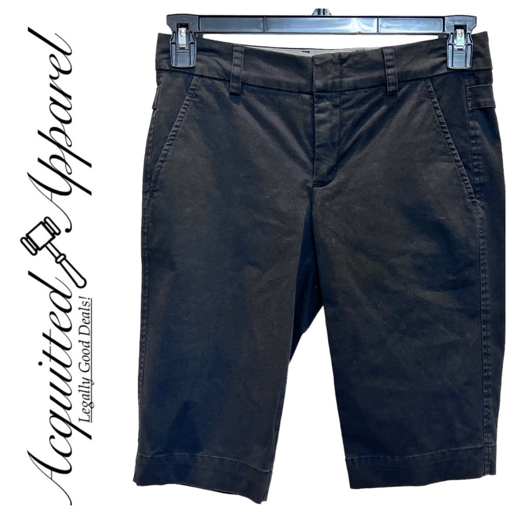 Vince Black Casual Dress Shorts With Side Strapes